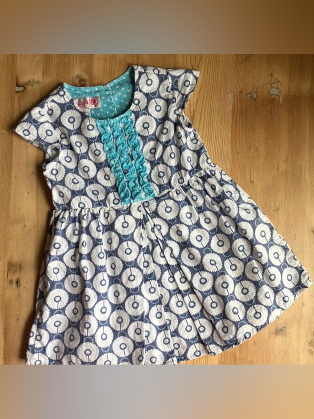 Baby Lulu by Erin Murphy 18 mo. 100% Cotton Floral Cap Sleeve Ruffle Dress